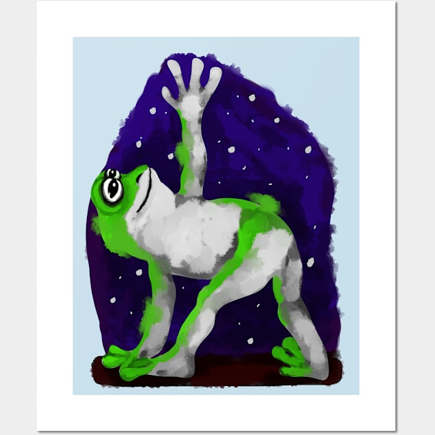 Yoga frog Wall Art by Antiope